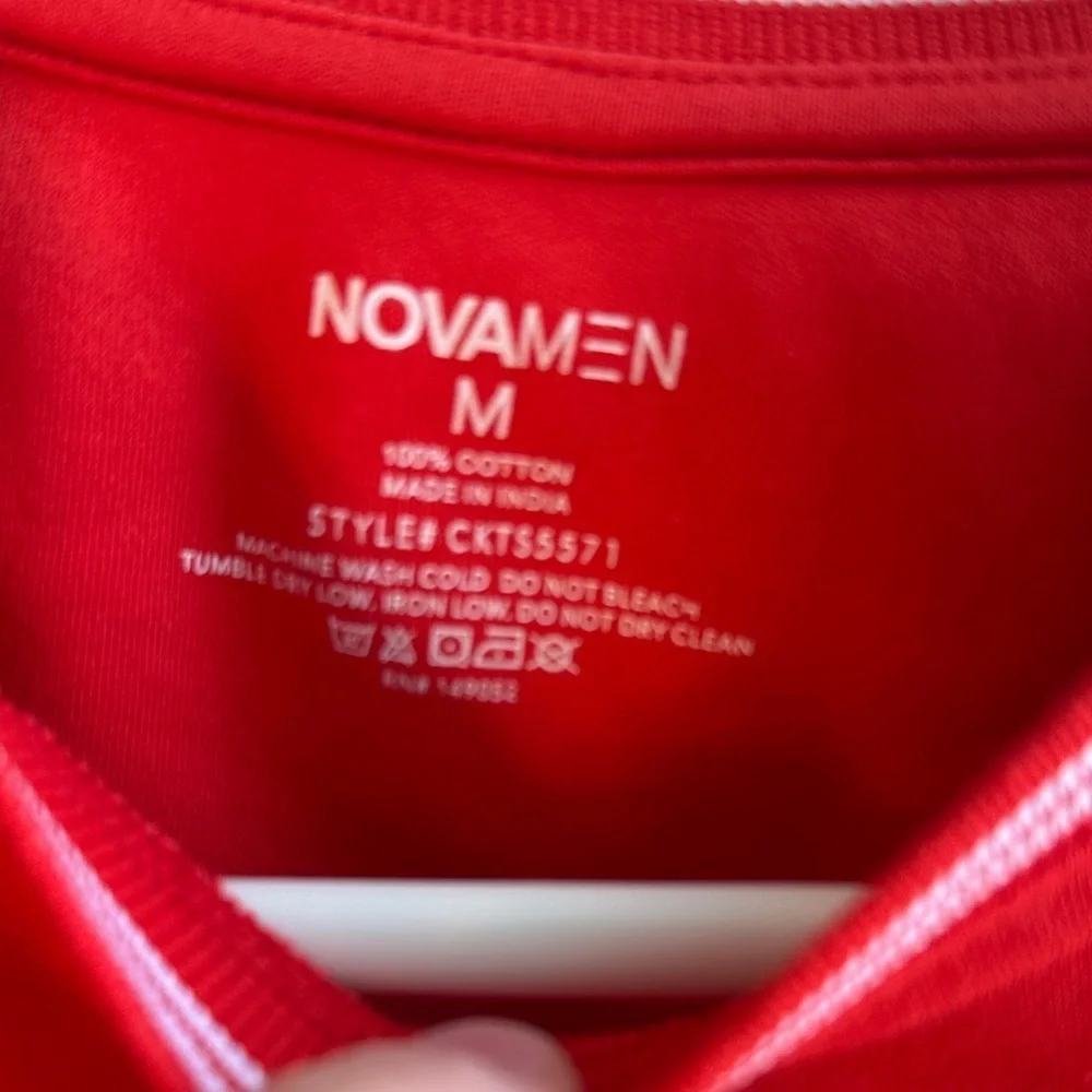 Fashion Nova Red Tee with White Accents